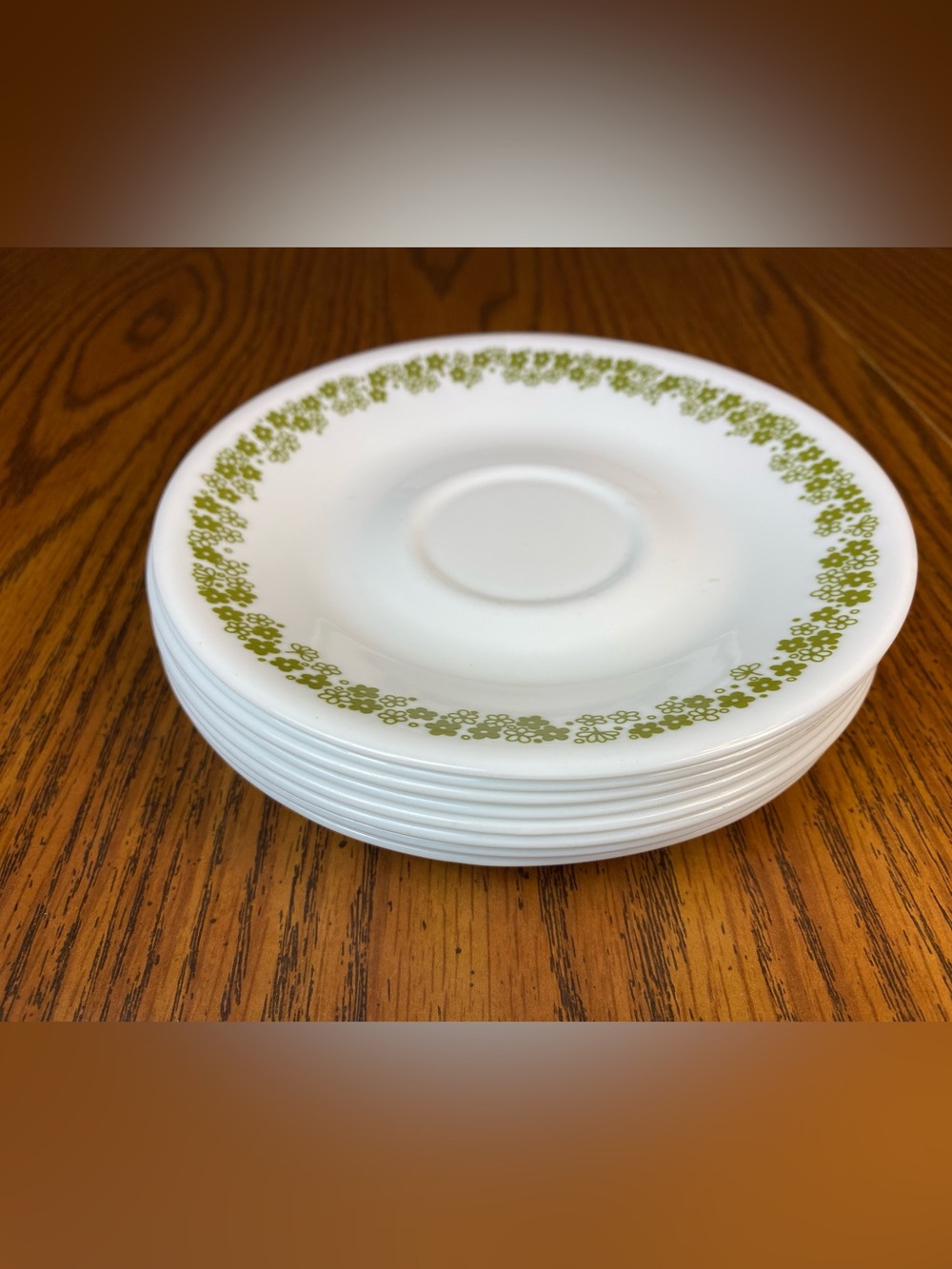 8 Corelle Crazy Daisy or Spring Blossom 6 1/4” Saucer Plates